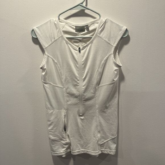 Athleta Size X Small Pacifica Countoured Tank With Half Zip - Picture 2 of 6